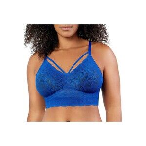 Parfait Adriana Lace Bralette Bra 38D Sapphire Blue Wireless Longline NWT